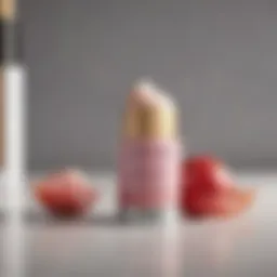 A close-up view of a luxurious doctor-recommended lip balm displaying natural ingredients.