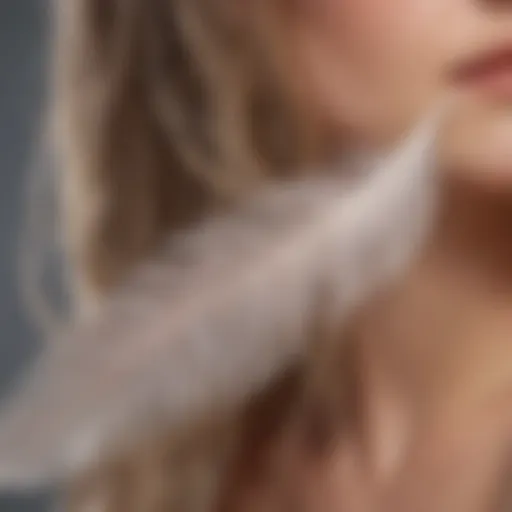 Gentle dove feather symbolizing softness in hair removal