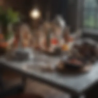 A stylish table displaying an array of accessories