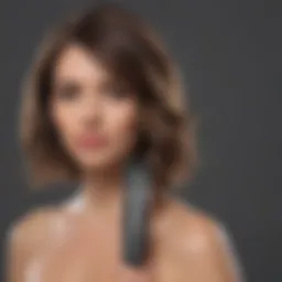 Innovative hairstyling tool in action