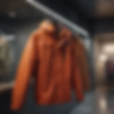 Sustainable Fashion: Eco-Friendly Rain Proof Options Eco-friendly rain proof jackets hanging in a boutique environment
