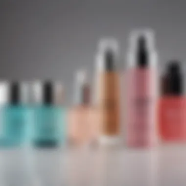 Clean vs Conventional Beauty Products An arrangement of clean and conventional beauty products side by side