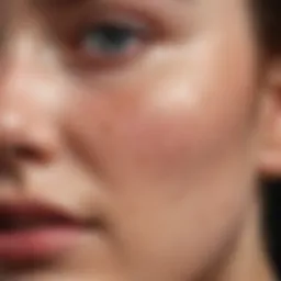 A close-up view of unclogged pores showcasing healthy skin texture