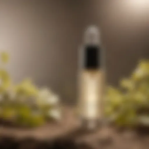 Serum bottle showcasing brightening ingredients