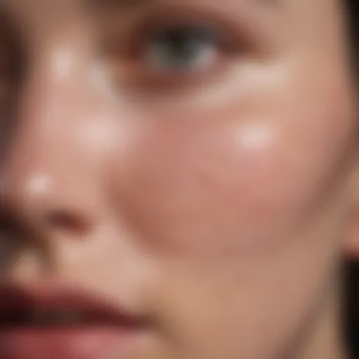 Close-up of skin with eczema bumps