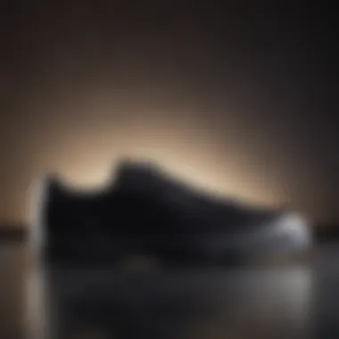 Modern Sophistication: Silhouette of Classy Tennis Shoe Sleek Silhouette of Modern Tennis Shoe