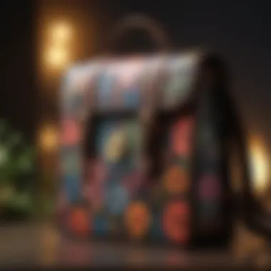 Floral Sophistication Elegant book bag with floral pattern