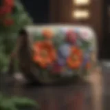 Elegant Fanny Bag with Floral Embellishments