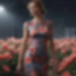 Elegant floral mini dress