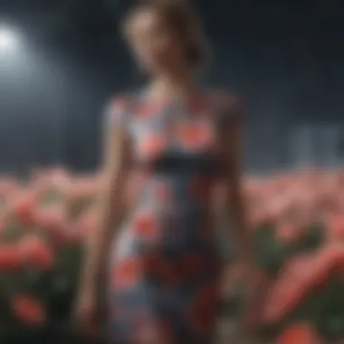 Elegant floral mini dress