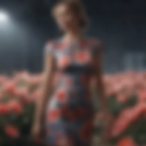Elegant floral mini dress