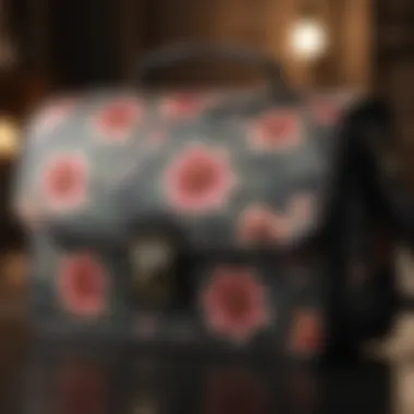 Floral Elegance Elegant laptop messenger bag with floral motif