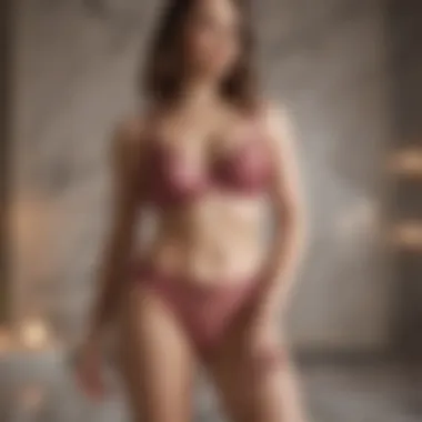 Sophisticated Lingerie Set on Luxurious Marble Background Chic lingerie set on marble background