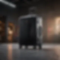 Elegant softside spinner carry-on luggage in luxurious black