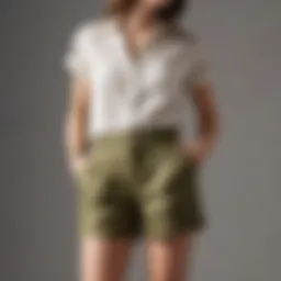 Elegantly Tailored Khaki Shorts