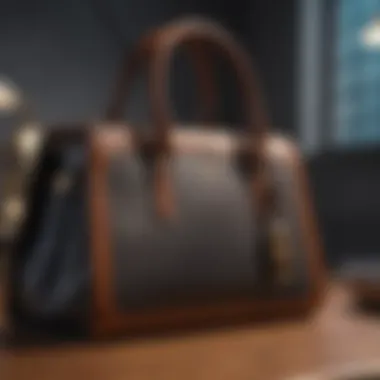 Stylish Businesswoman with Structured Handbag