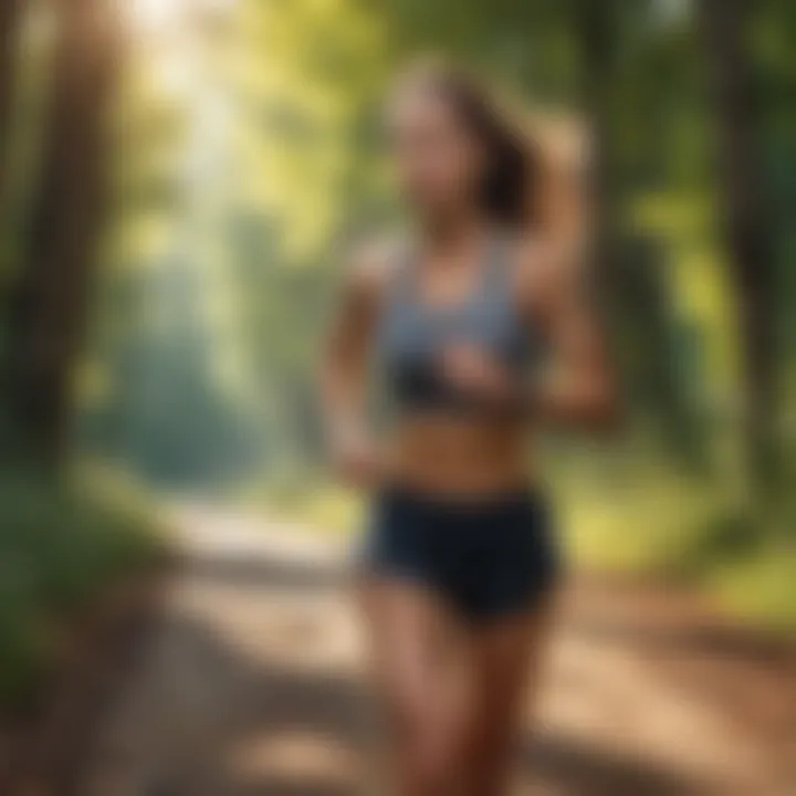 Energetic jogger enjoying the outdoors