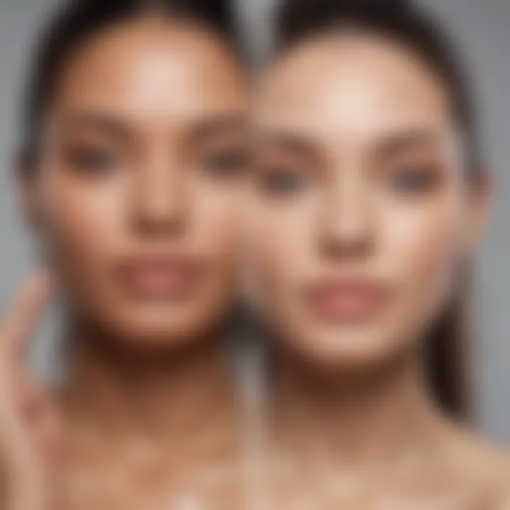 Illustration of diverse skin types applying Aveeno Oil Free Lotion