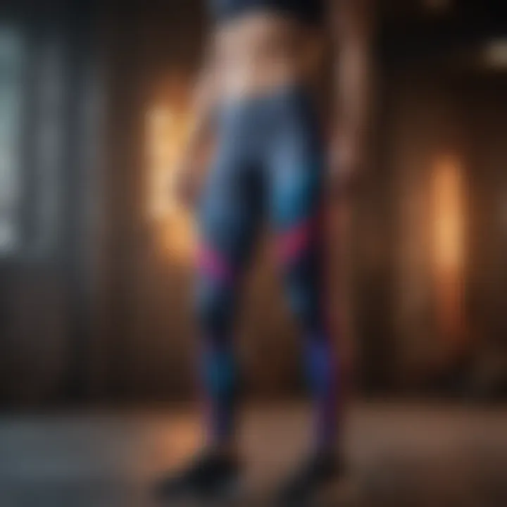 Colorful compression workout leggings