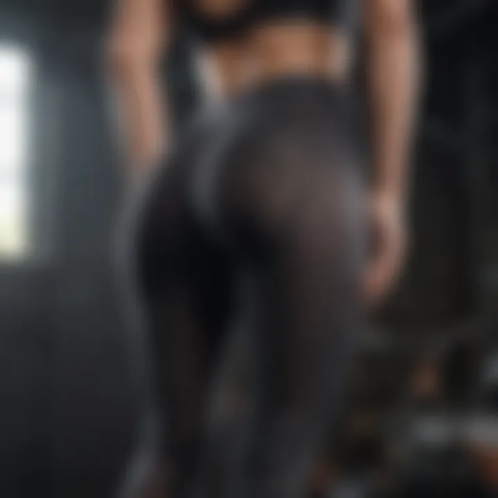 Mesh detailing workout leggings