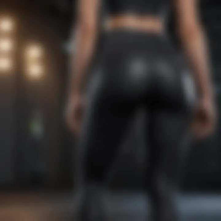 Sleek black workout leggings