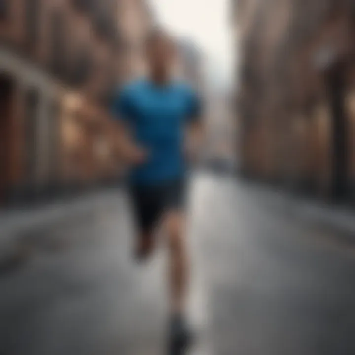 Man jogging in urban setting