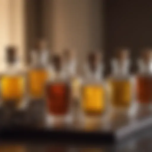 A variety of natural oils displayed in elegant glass bottles