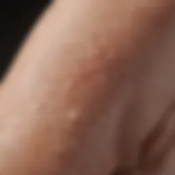 Close-up of bumpy arm skin texture