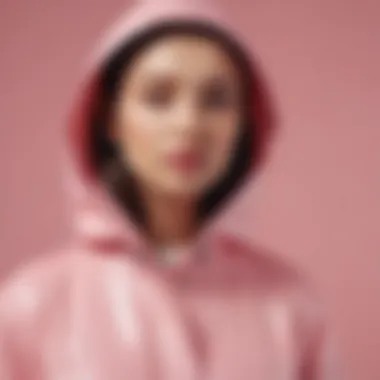 Pastel Pink Delight Raincoat Sleek raincoat in pastel pink hue