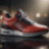 A sleek designer athletic sneaker showcasing innovative materials and design