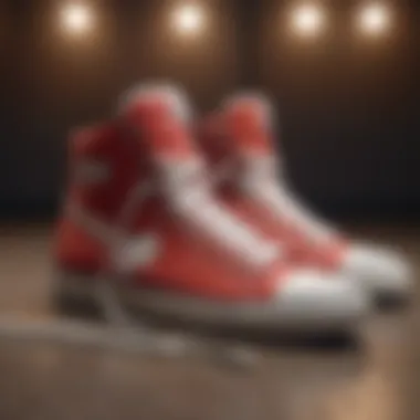 Historical timeline showcasing the evolution of high top sneakers