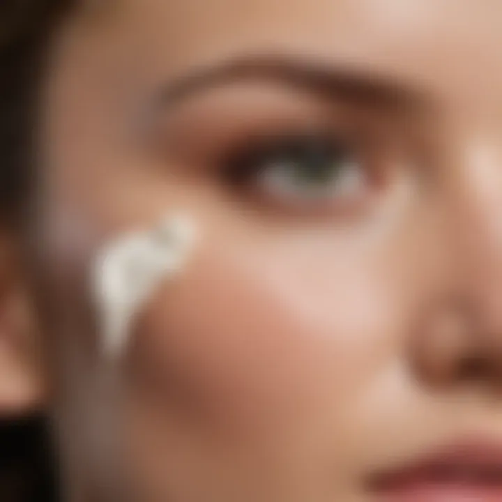A comparison chart of popular eye creams with key ingredients highlighted.