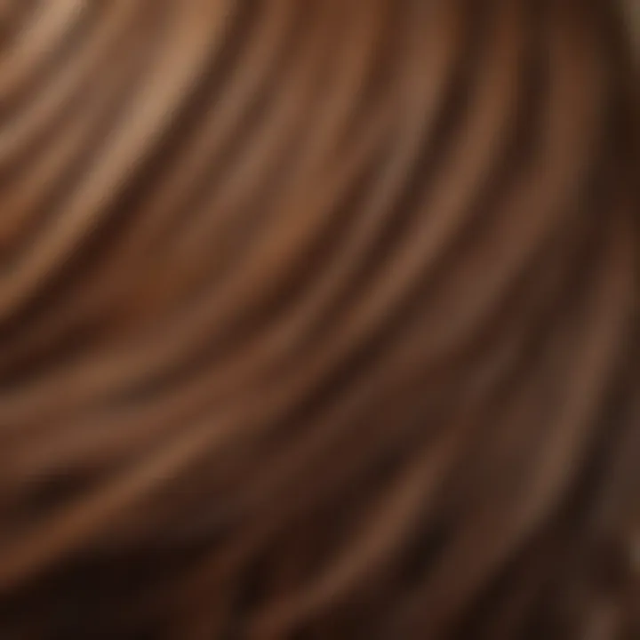 Close-up of healthy, thick hair with natural shine