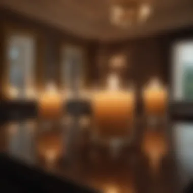Ambient Glow Atmospheric hotel lobby candle lighting