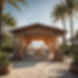 Elegant design of the Sunnylife Beach Cabana on a sandy beach
