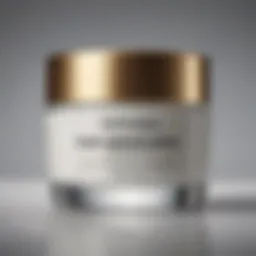 Close-up of a face spot remover cream jar with a luxurious texture
