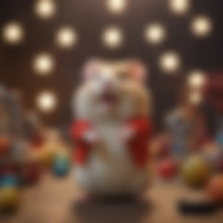 Variety of colorful singing hamster toy designs
