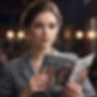 Fashion Forward Elegant woman holding fashion magazine