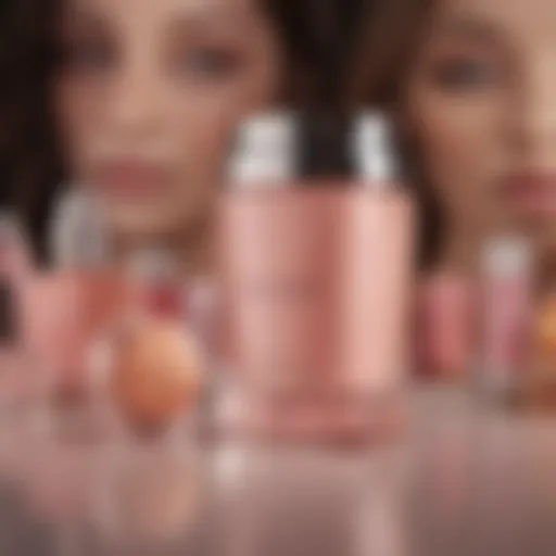 Elegant display of Fenty Beauty products