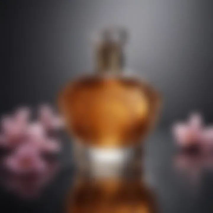 Elegant bottle design of a luxury perfume