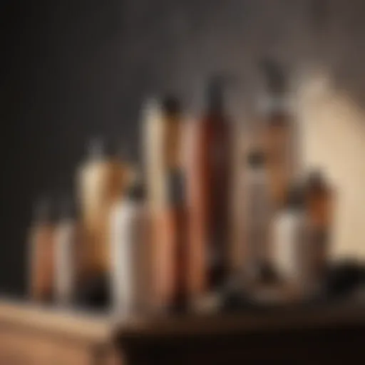 A selection of premium hair care products arranged on a stylish vanity