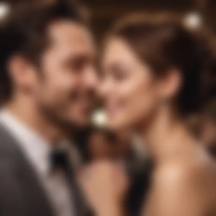 A heartfelt moment capturing the essence of love and laughter within a romance comedy.