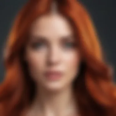 Close-up of healthy hair with vibrant color