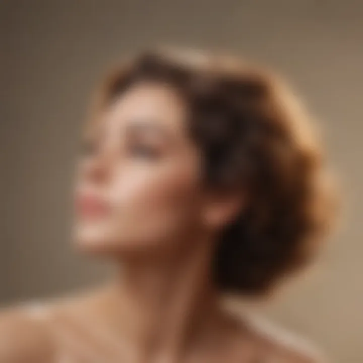 A serene scene of applying hair oil in a relaxing environment