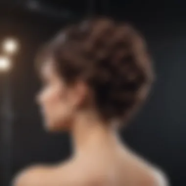 Chic updo hairstyle for medium-length hair