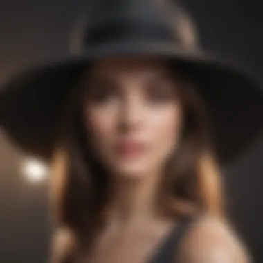 Glamorous Wide Brim Sophisticated wide-brim hat for a touch of glamour