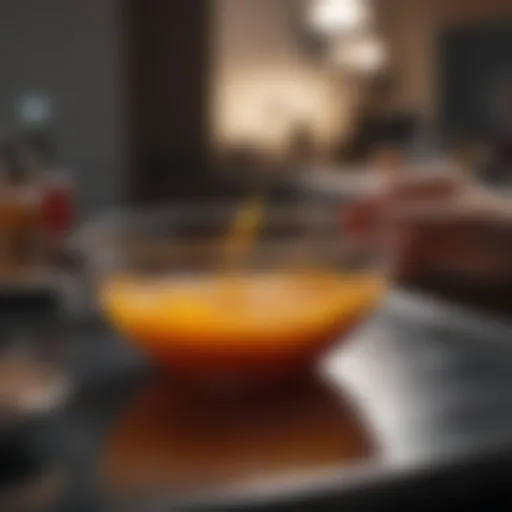 Luxurious hot wax in a bowl ready for application