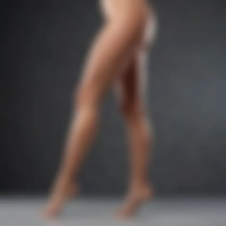 Smoothly waxed leg showcasing flawless skin