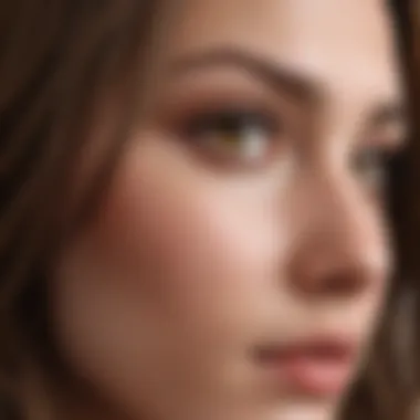 Close-up of brown hair highlighting its natural beauty