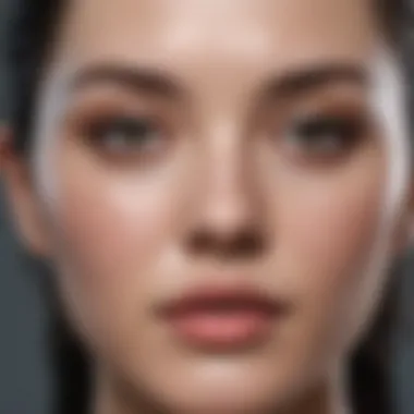 Demonstration of applying a hydrating cream to the skin